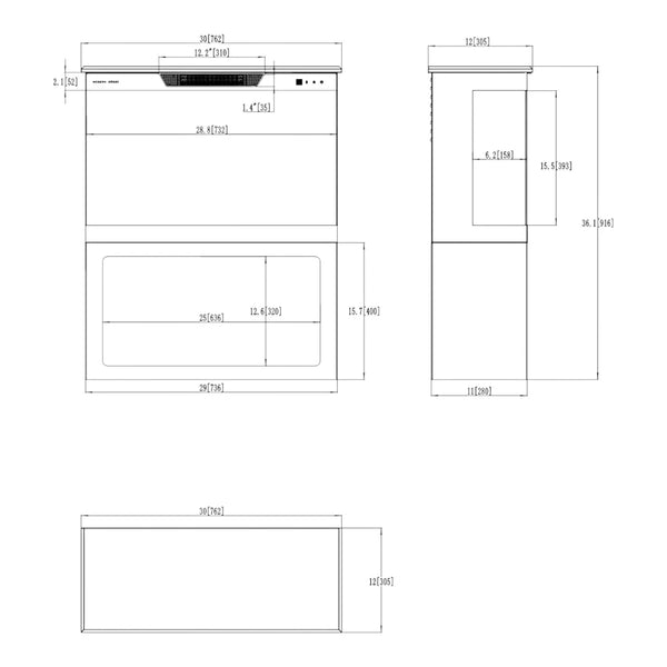 Aflamo Tower + Stojak 76 cm kominek elektryczny