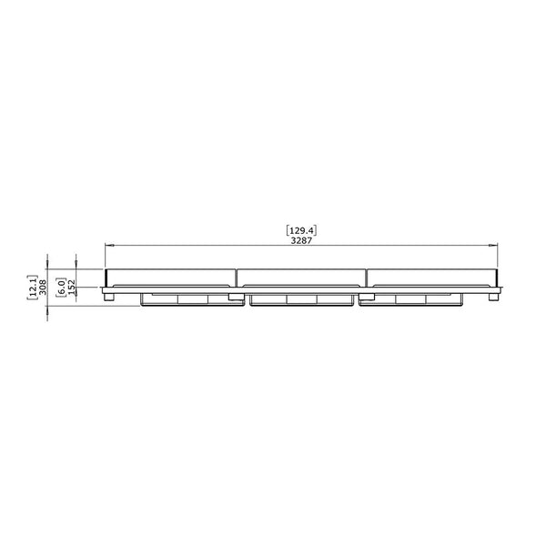 Biokominek do zabudowy Linear 130