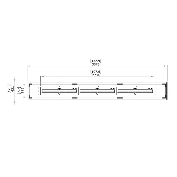 Biokominek do zabudowy Linear 130