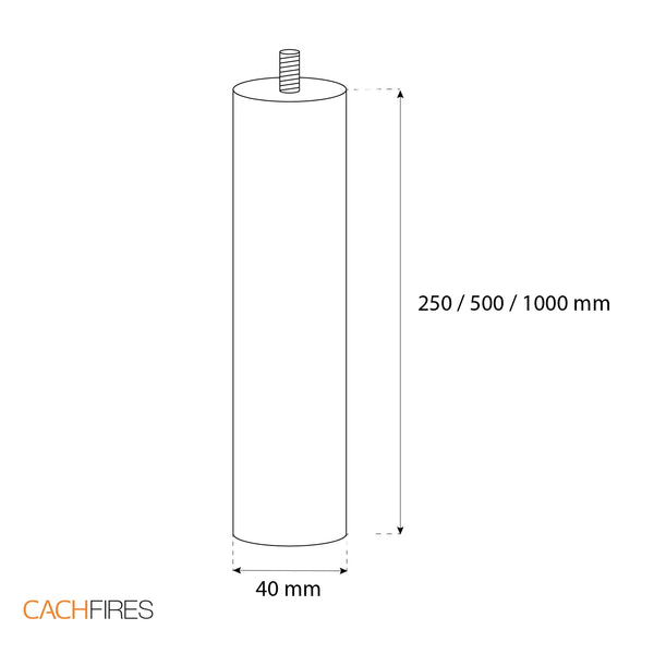 Drążek sufitowy 25 cm – stal