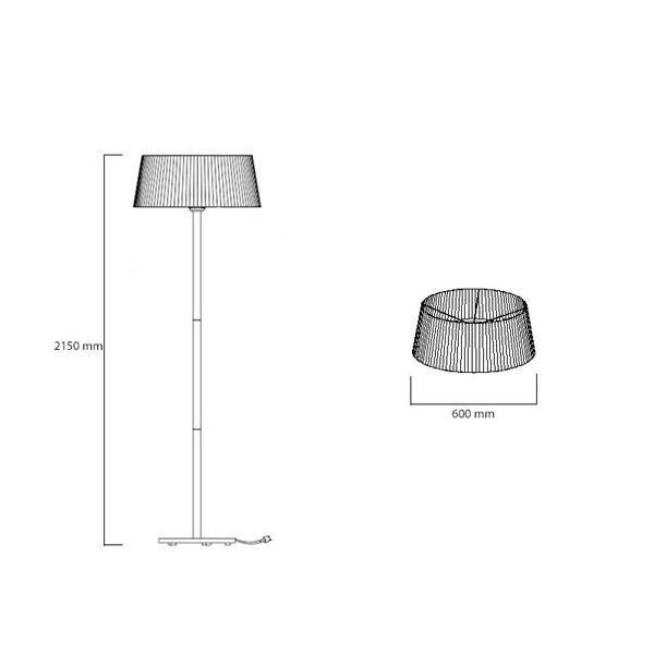 Grzejnik Stojący 900-1200-2100 W Ø60 cm, Czarny