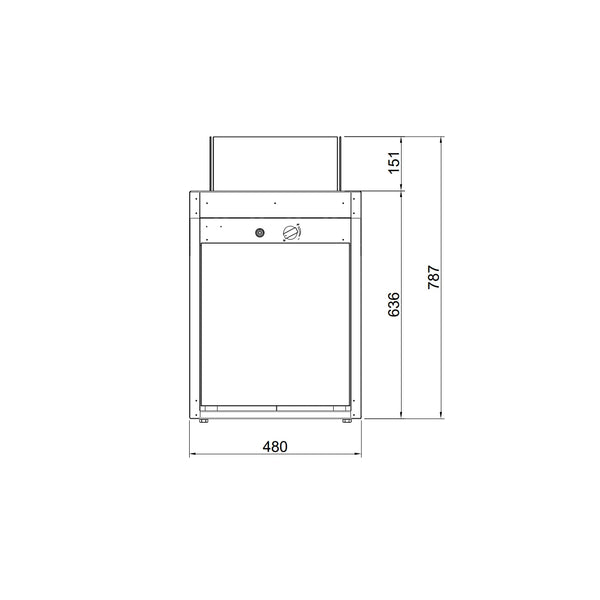 Square Table - Zewnętrzny Kominek Gazowy