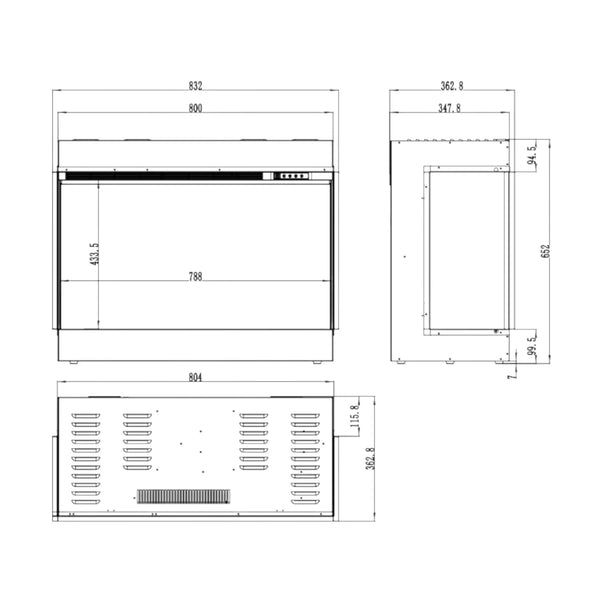 Aflamo Superb 3D 80 cm kominek elektryczny