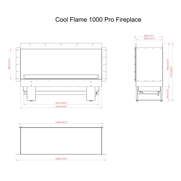 Cool Flame 1000 Left Corner fireplace