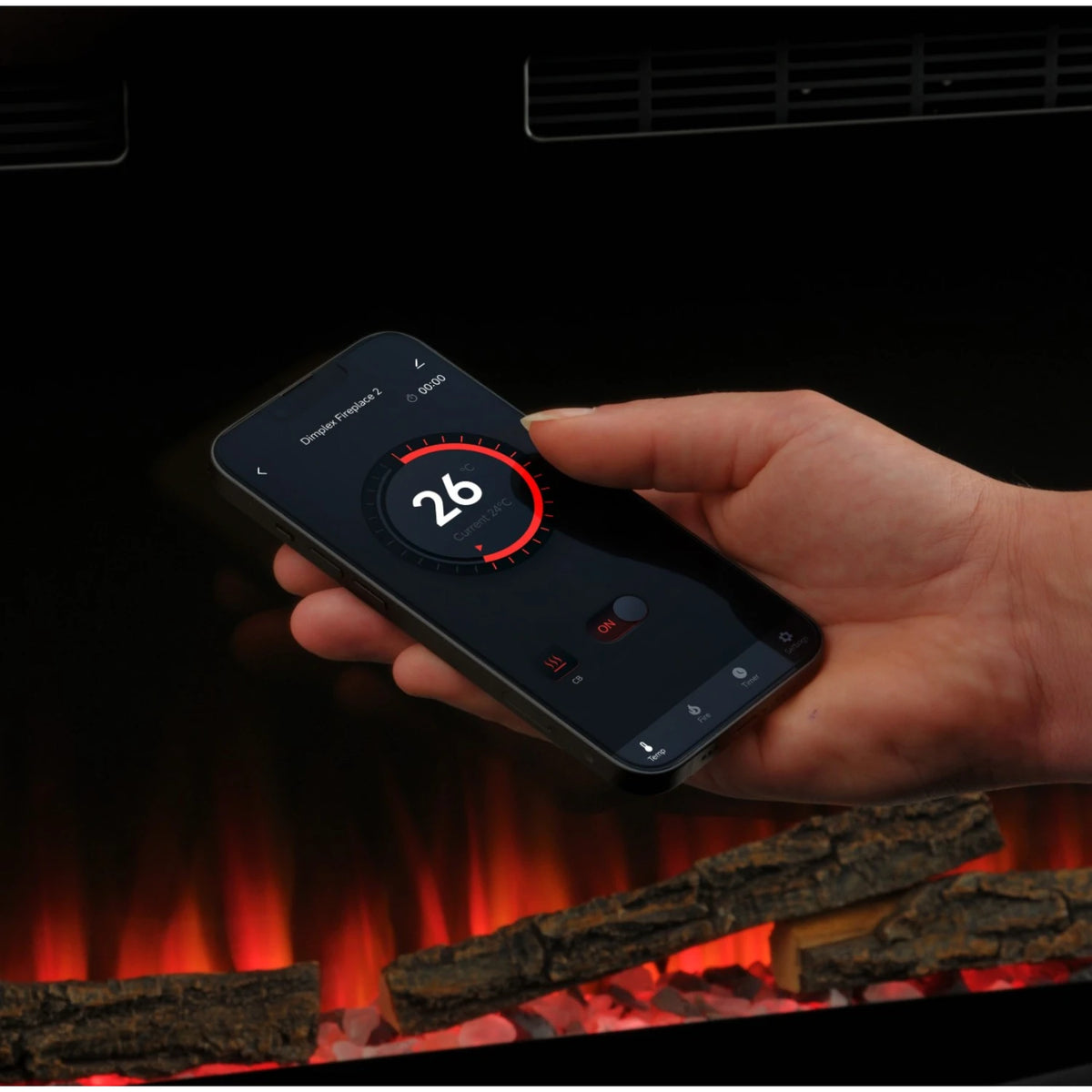 Kominek elektryczny Sense 50 – do zabudowy lub na ścianę