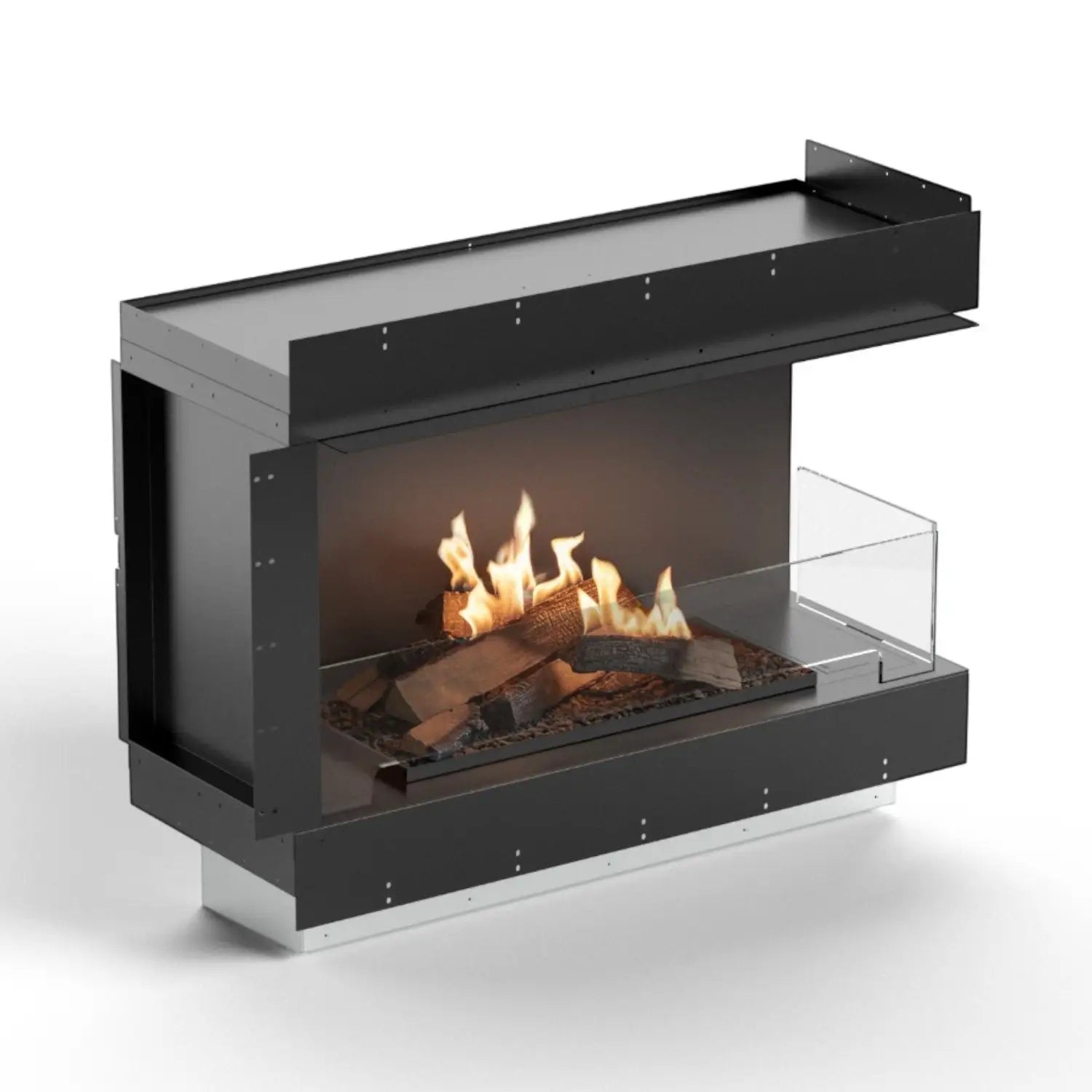 Flogs Box 1000 Right Corner - Bioethanol Fireplace