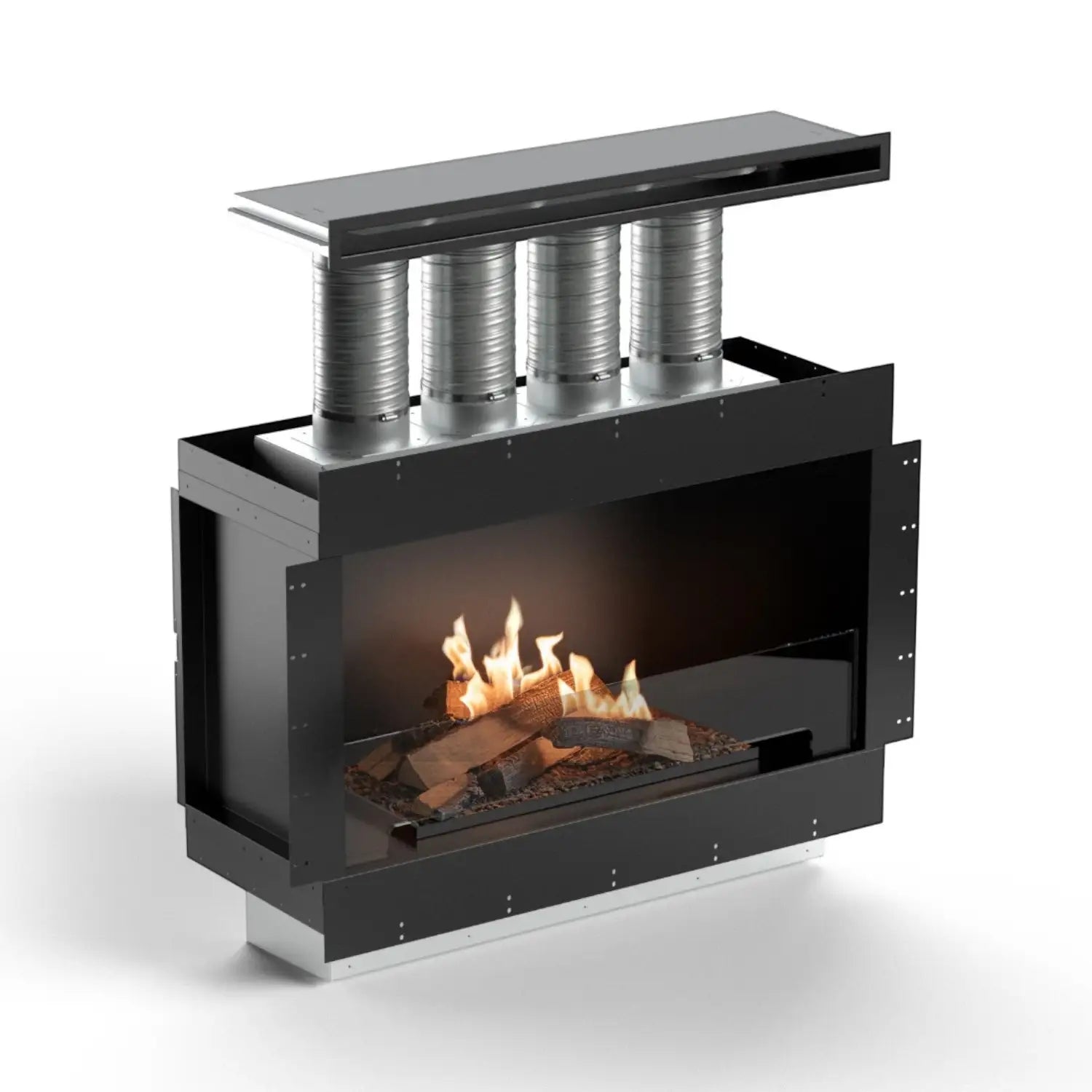 Flogs Box 1000 Single-Sided (In-Room Vent) - Bioethanol Fireplace