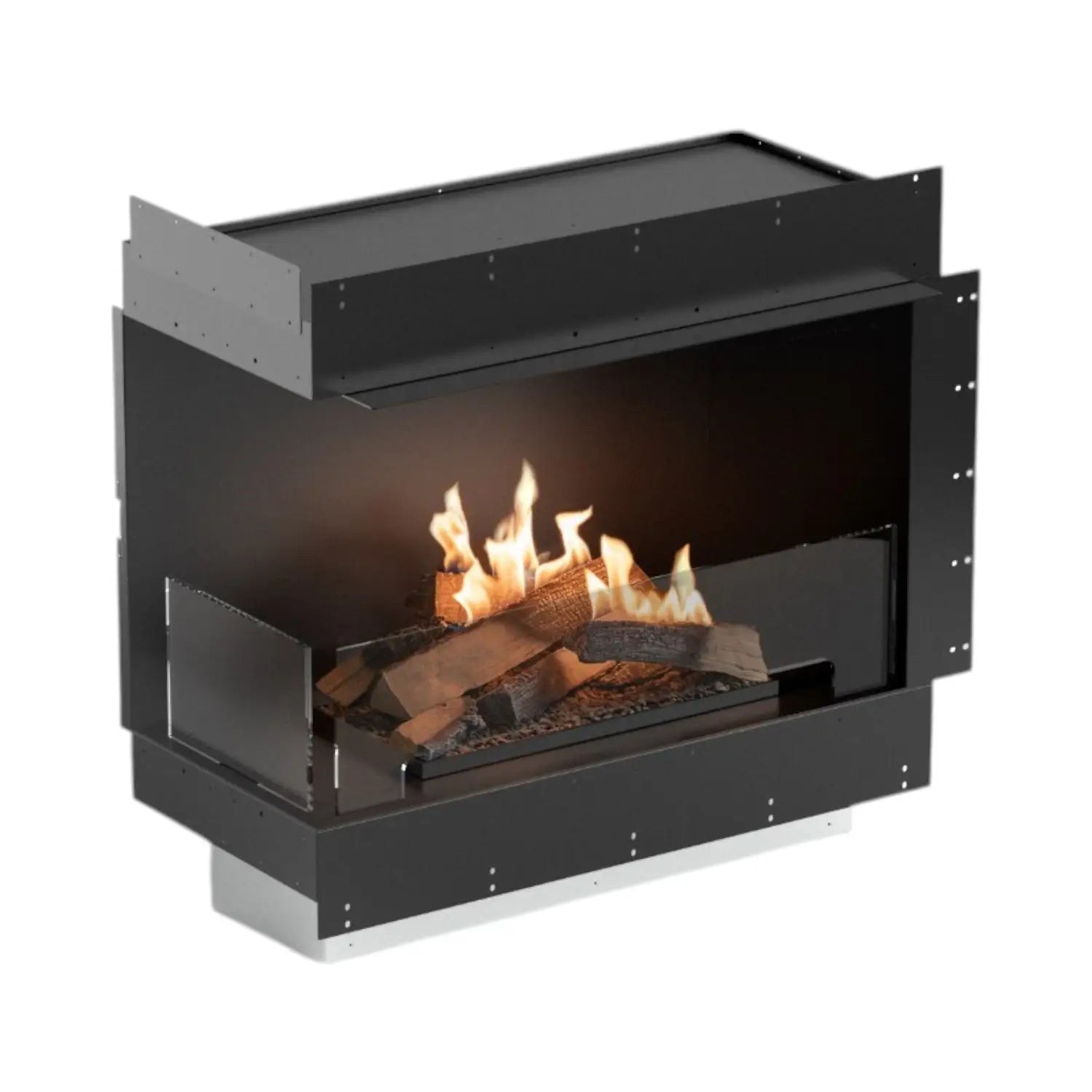 Flogs Box 800 Left Corner - Bioethanol Fireplace