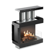 Flogs Box 800 Right Corner (In-Room Vent) - Bioethanol Fireplace