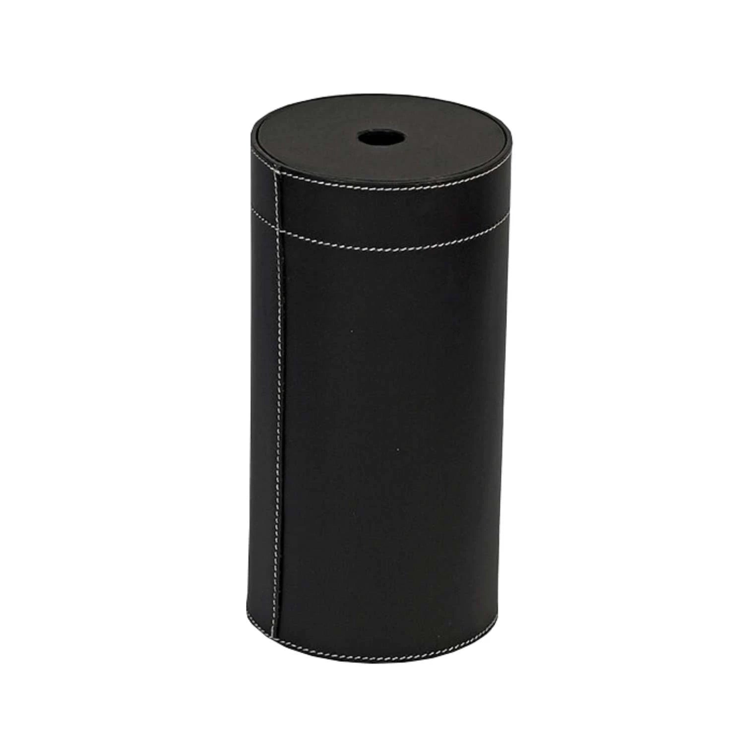 Skórzany cylinder - pojemnik na podpałkę