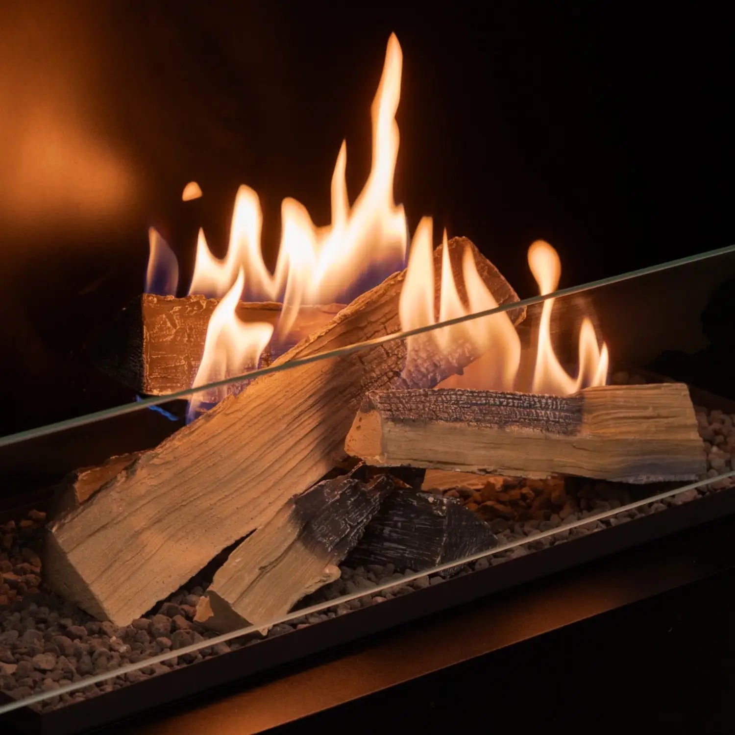 Flogs Box 800 Left Corner - Bioethanol Fireplace