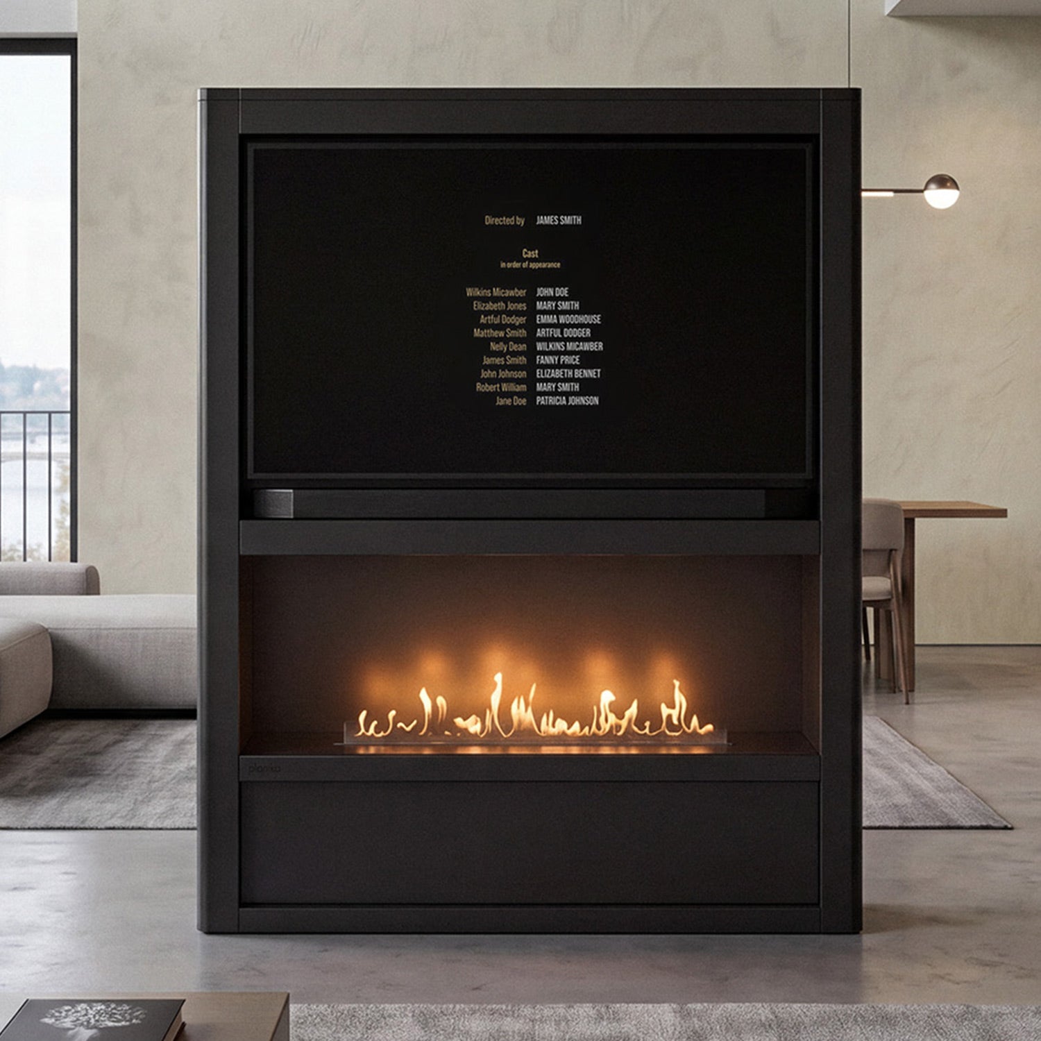 Cinema FLA4 - TV Cabinet Bioethanol Fireplace