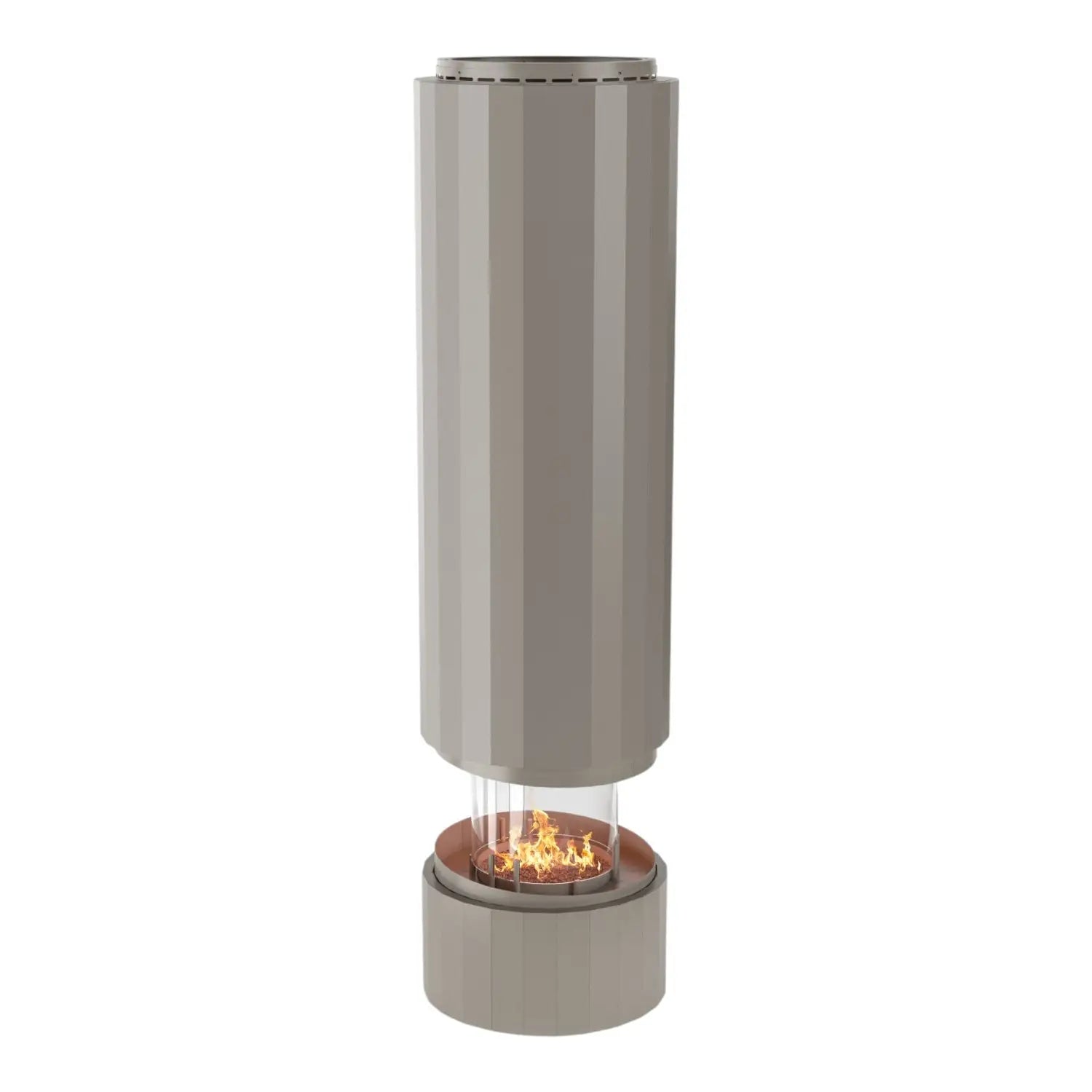 Pillar - Suspended Bioethanol Fireplace - Silk Grey