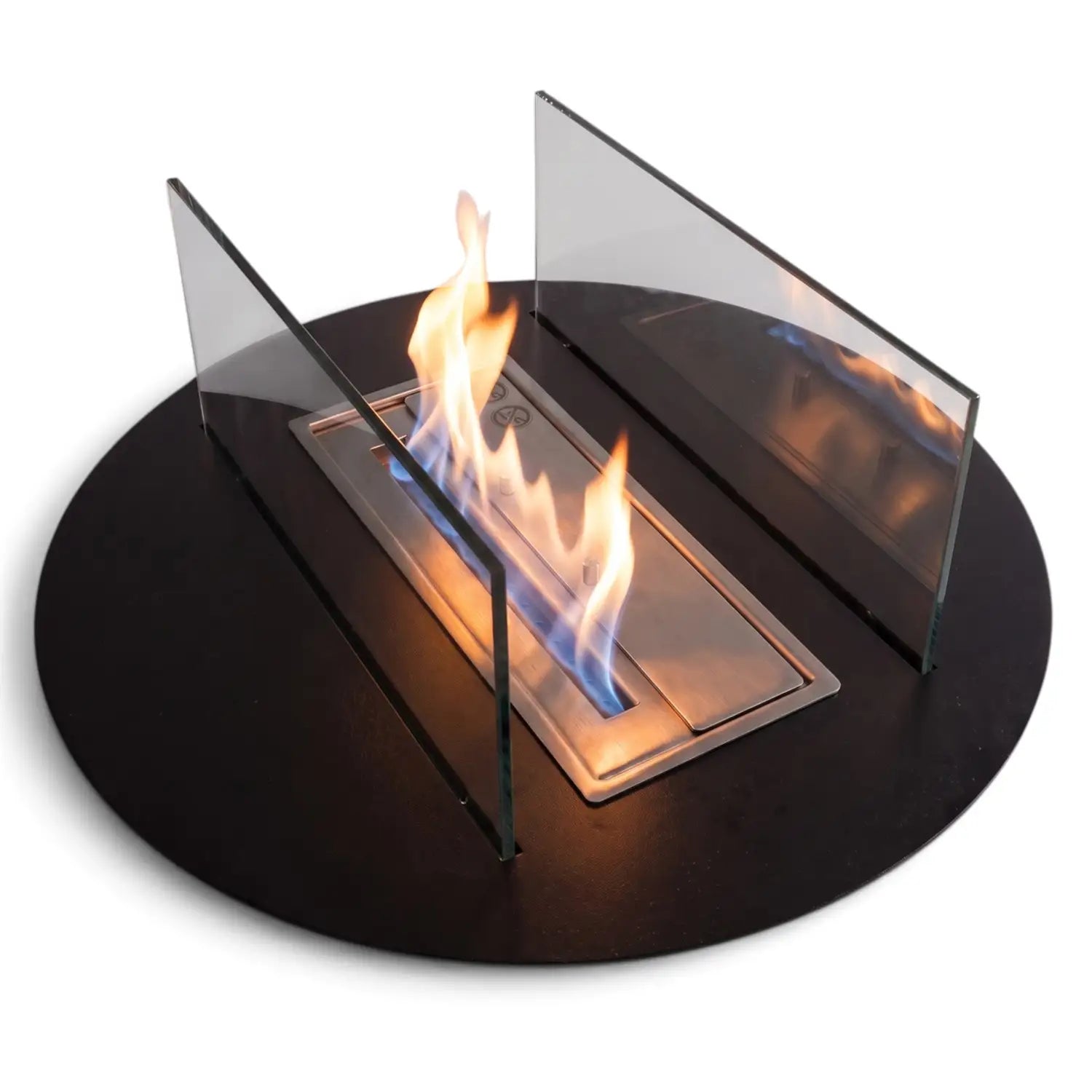 Bioethanol Burner Assembly 666 - Outdoor burner with glass and profile