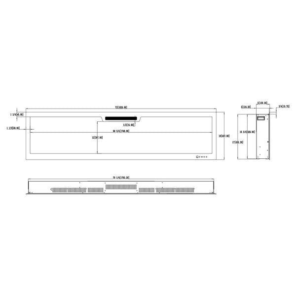 Aflamo Elite 182,8 cm Elektryczny Kominek