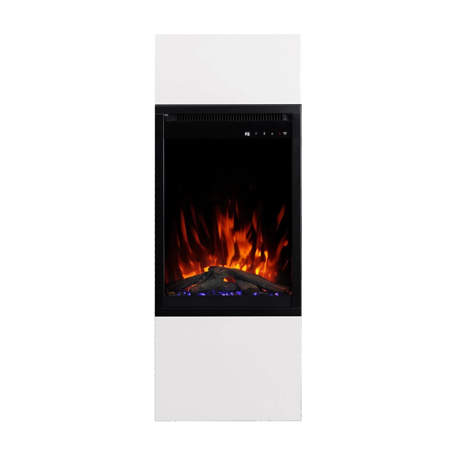 Milos 40 White – Freestanding Electric Fireplace