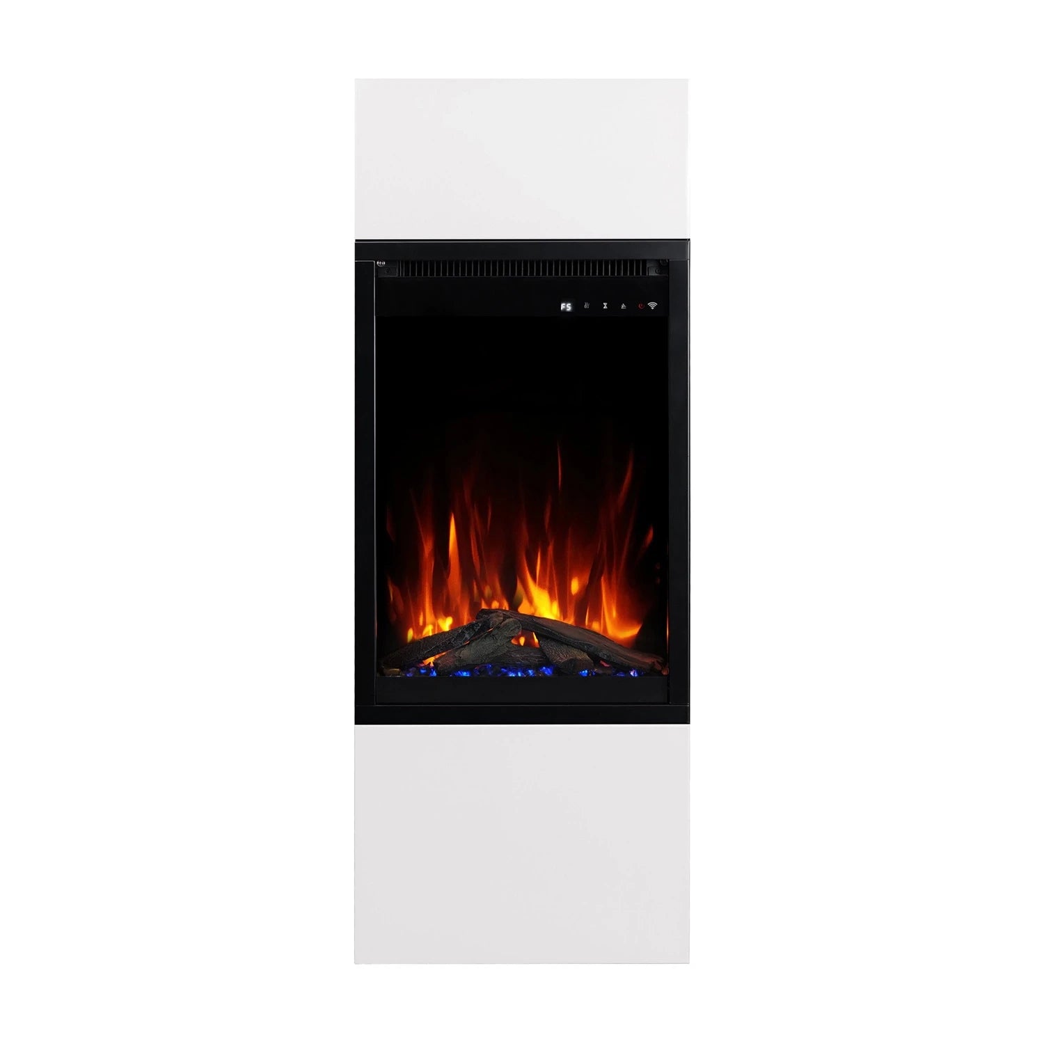 Milos 40 White – Freestanding Electric Fireplace