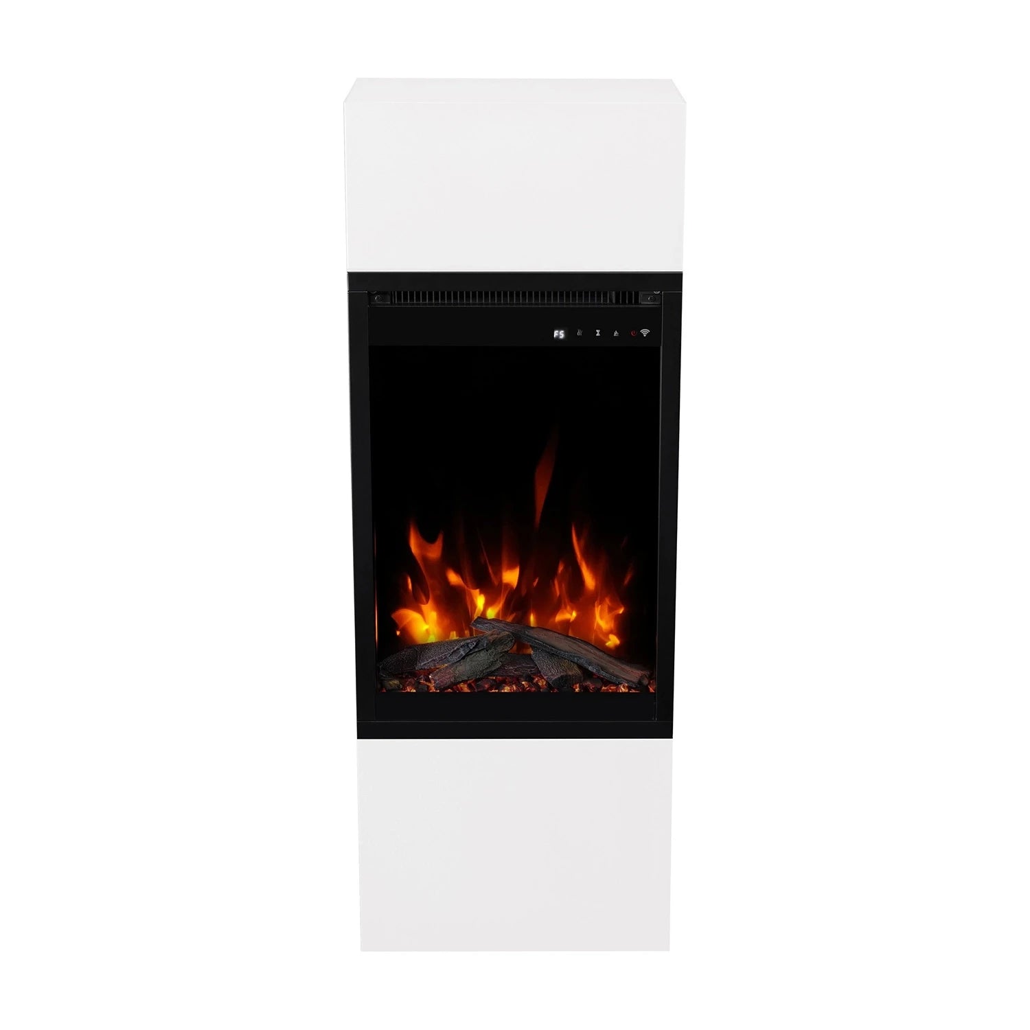 Milos 40 White – Freestanding Electric Fireplace