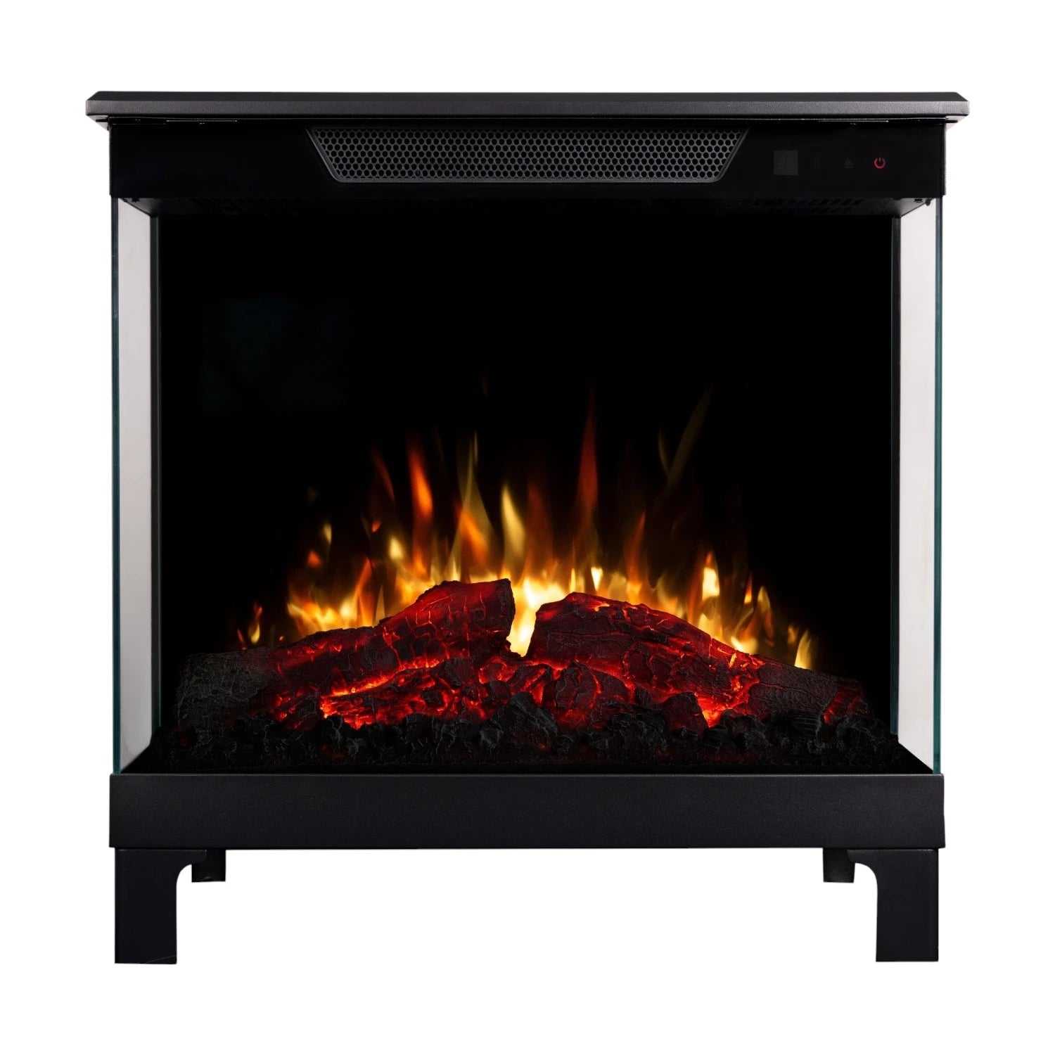 Tower 76 – Freestanding Electric Fireplace with 3-Sided Flame View