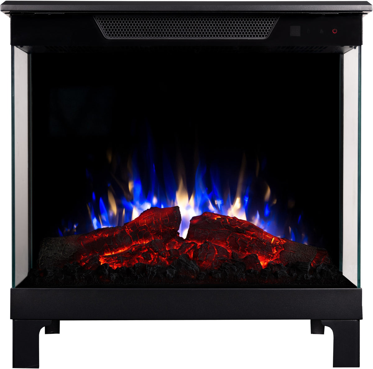 Tower 71 – Freestanding Electric Fireplace with 3-Sided Flame View