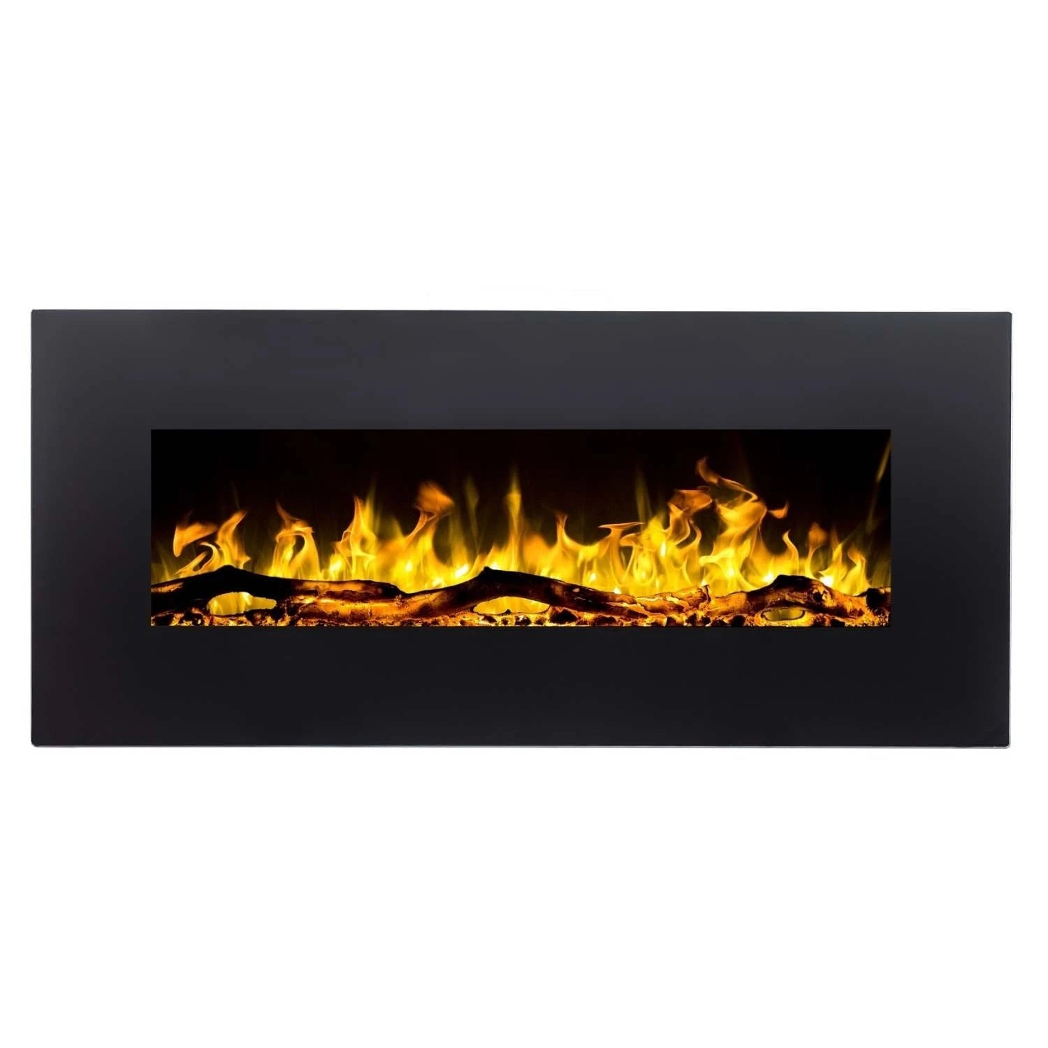 Czarny elektryczny kominek Aflamo Albion 110 cm