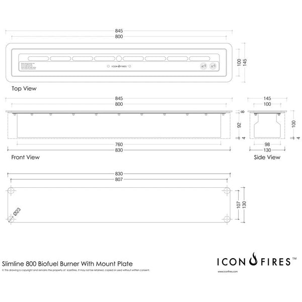 Icon Slimline 800 Palnik