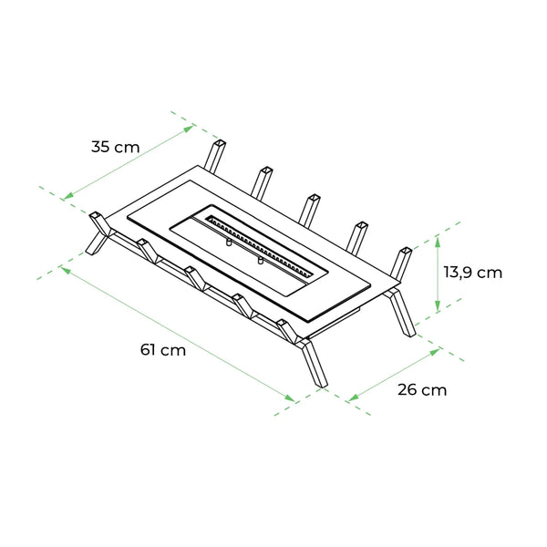 Grate L - 60 cm, wkład wolnostojący