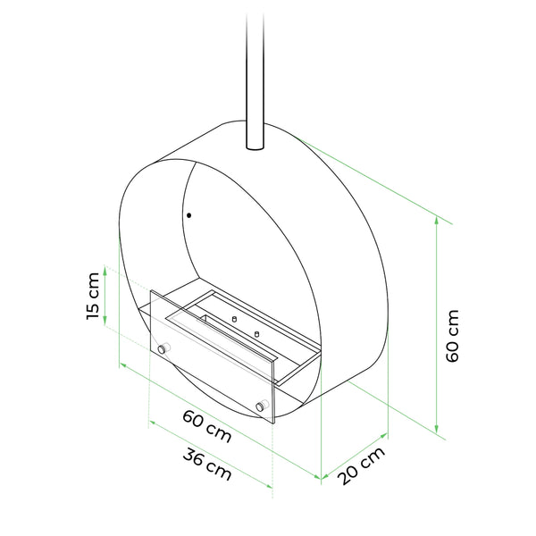 Ottawo 60 cm - Czarny