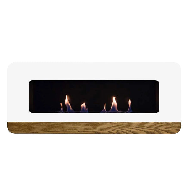 Cora Duo - Biały, biokominek ścienny