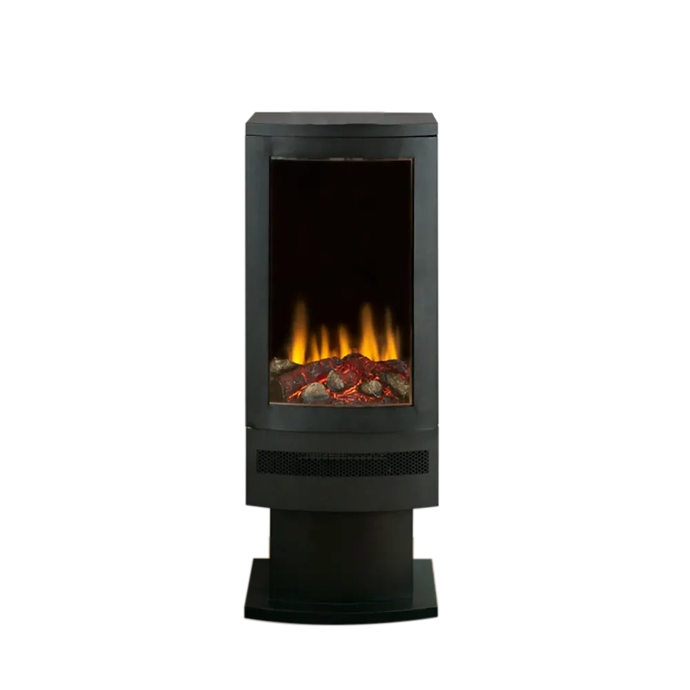 British Fires Bramshaw Pedestal - Freestanding Electric Fireplace in Wood Stove Design