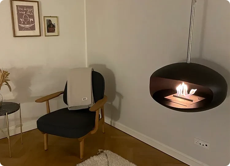 kominek na bioetanol Cocoon Aeris czarny