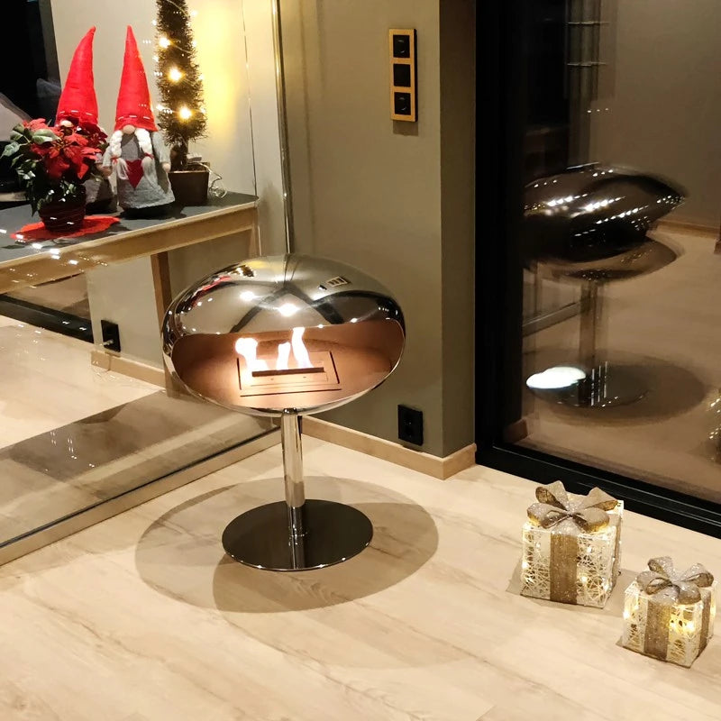 Cocoon Pedestal - Polished Steel