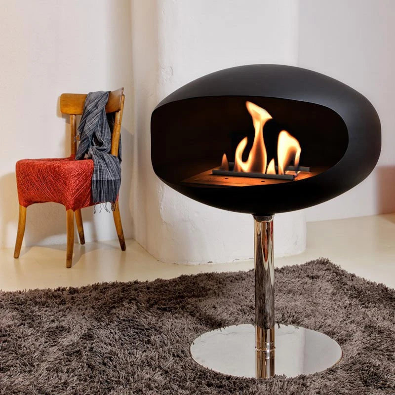 Cocoon Pedestal - Matte Black with Steel Pedestal