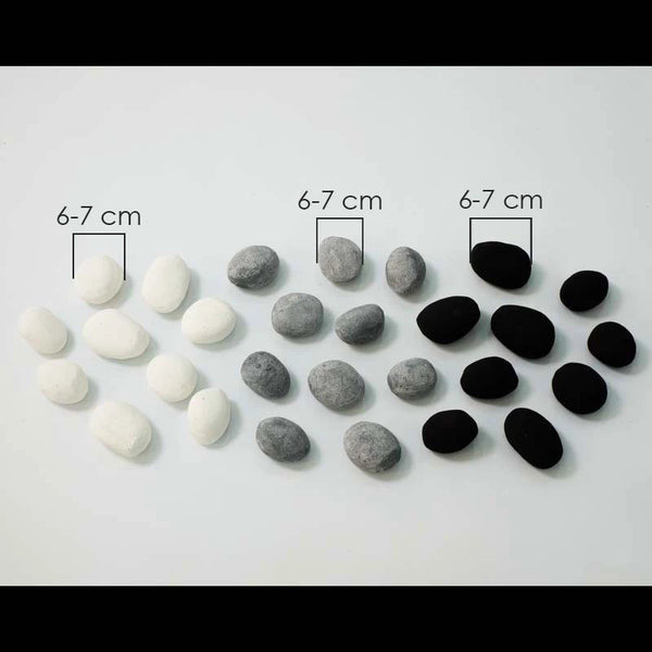 Ceramiczne kamienie (Białe, 24 sztuki)