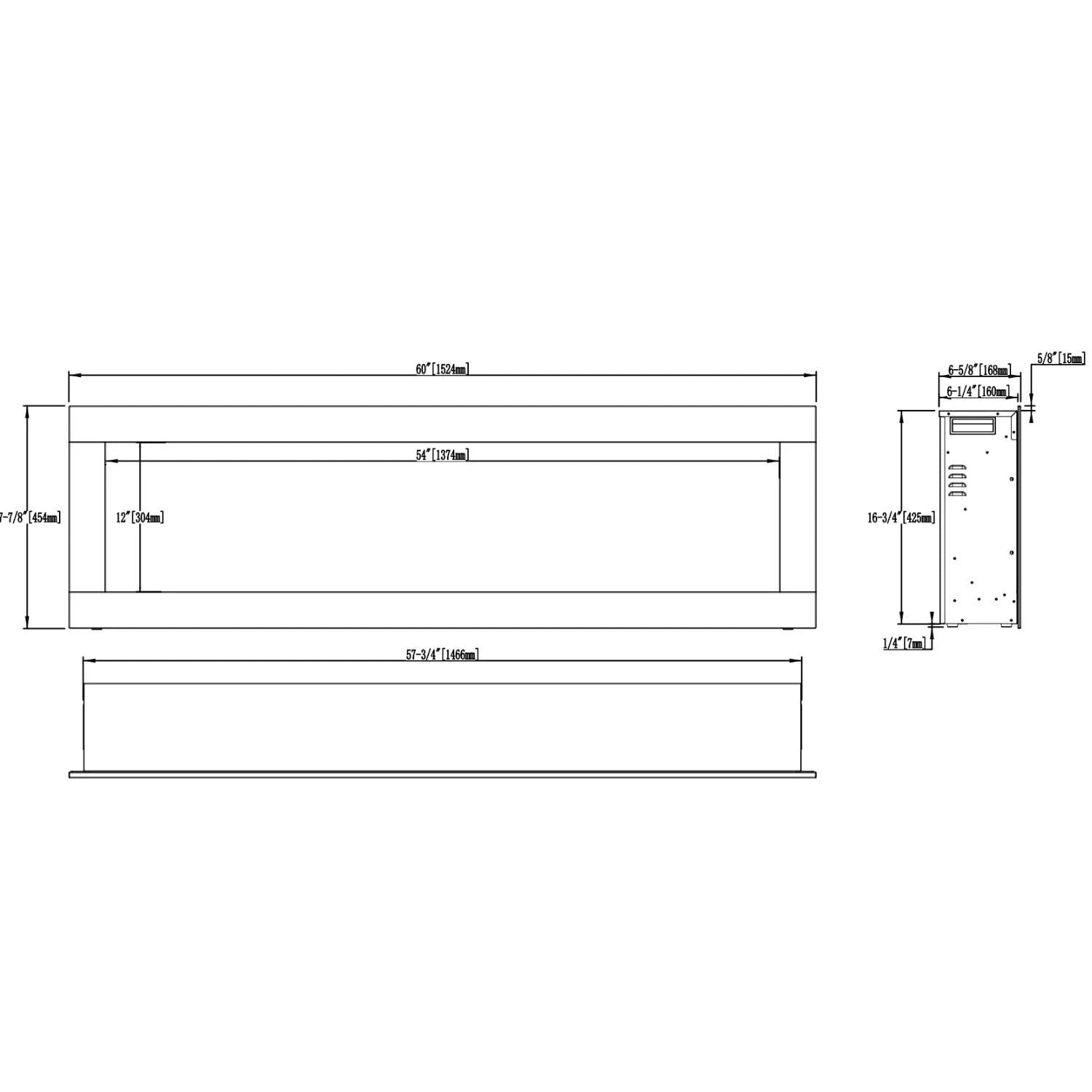 Aflamo Diamond 152 cm kominek elektryczny