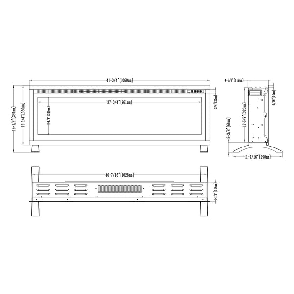 Elektryczny kominek Regal 106