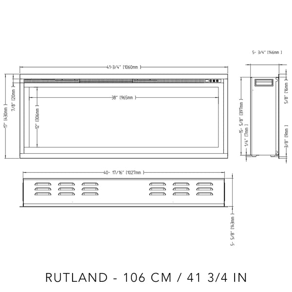 Kominek elektryczny Rutland Slim