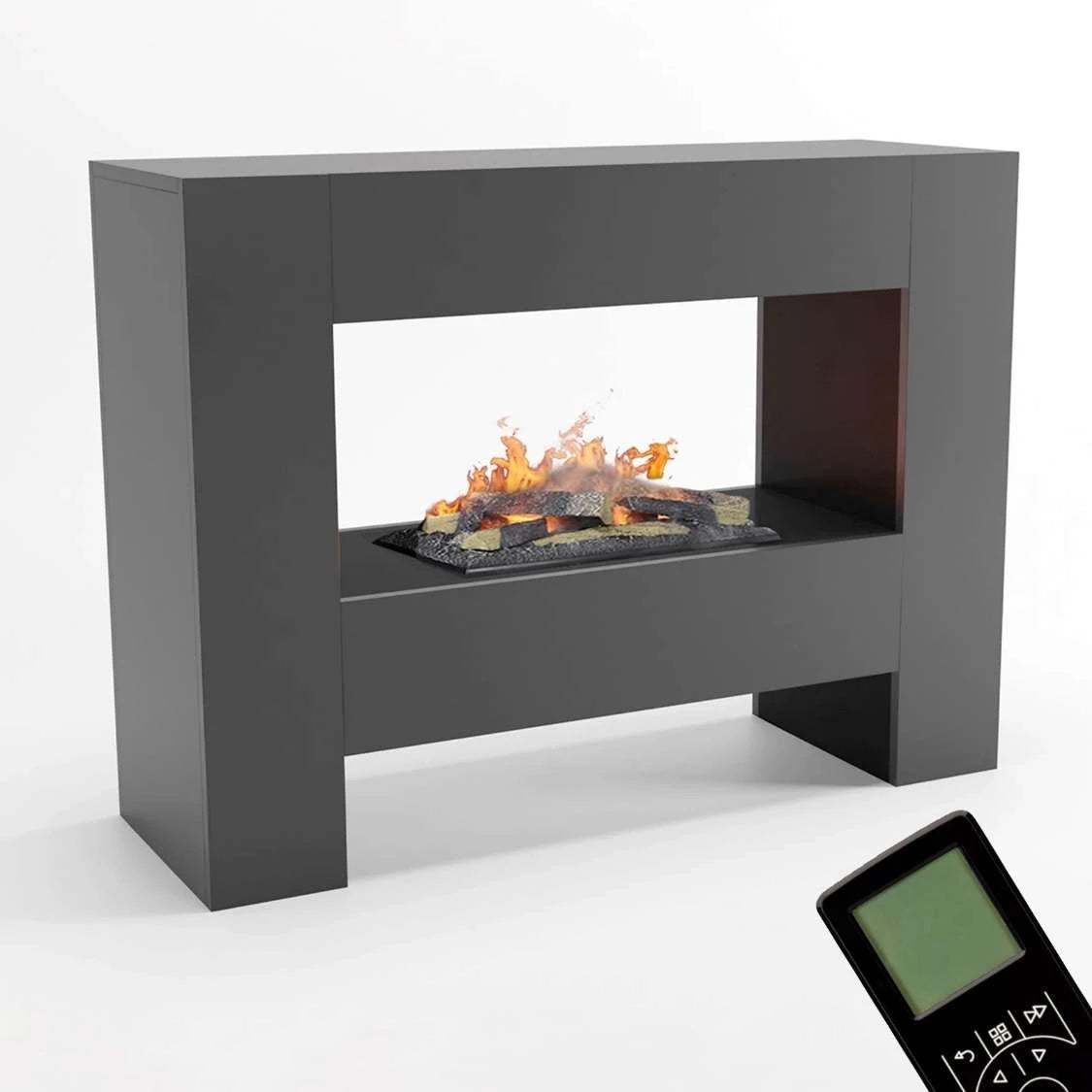 Fallada Grey - OMC 600 | Freestanding Water Vapour Fireplace
