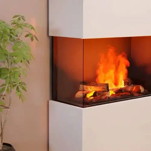 Panel szklany Glow Fire do kominków na parę wodną