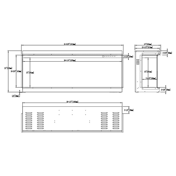 Kominek elektryczny Aflamo Gold 132 cm