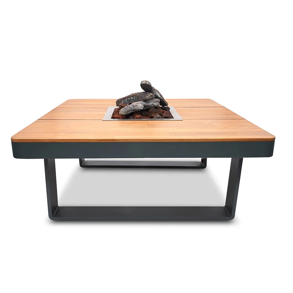 Stół z paleniskiem gazowym Horizon 95 Smokey Anthracite – kwadratowy