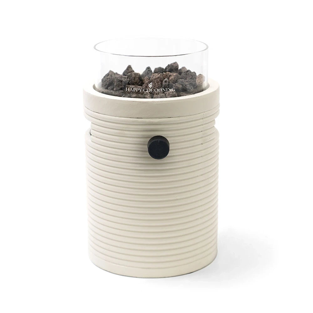 Lumi Groove Oyster Beige – Stołowy kominek gazowy