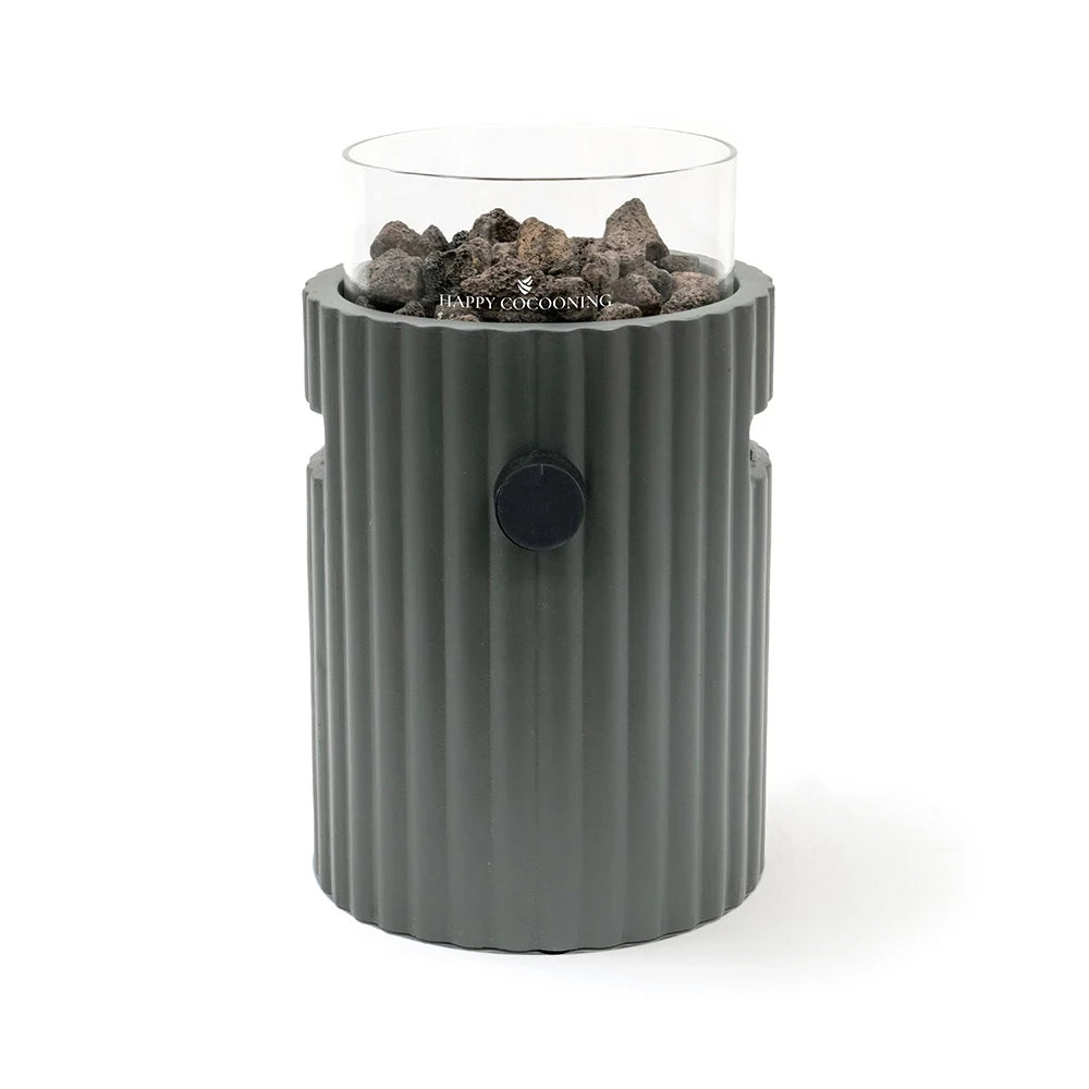 Lumi Rib Smokey Anthracite – Stołowy kominek gazowy