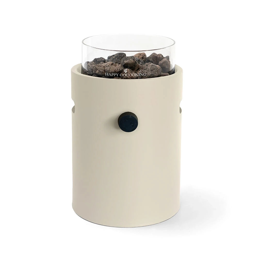 Lumi Oyster Beige – Kominkowy stół gazowy