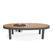 Riviera 140 Smokey Anthracite – Owalny Stół z Paleniskiem Gazowym