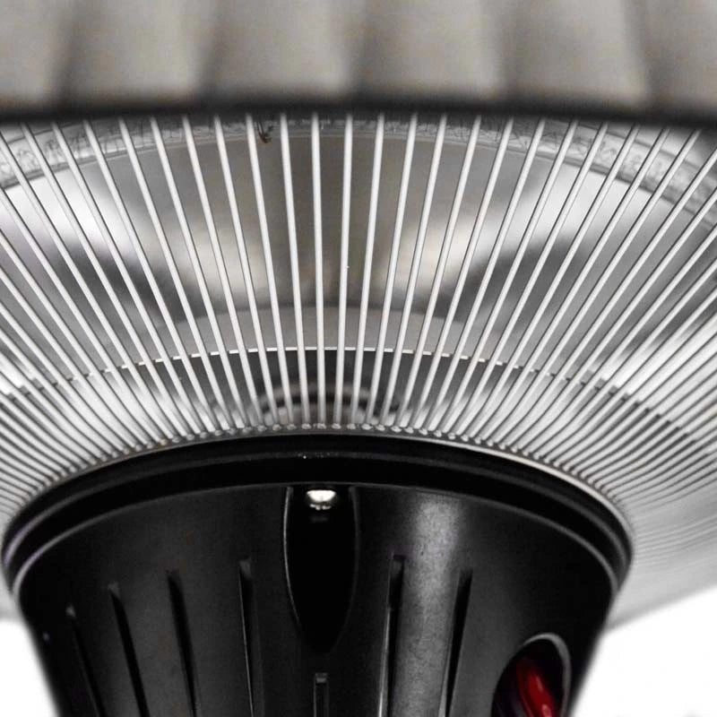 Grzejnik Stojący 900-1200-2100 W Ø60 cm, Czarny
