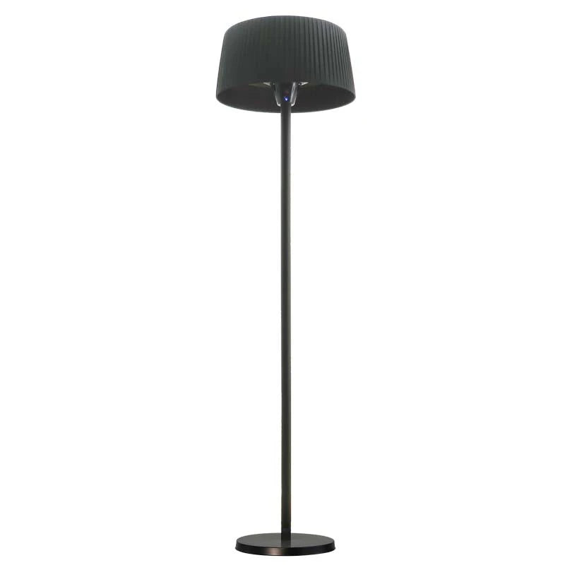 Grzejnik Stojący 900-1200-2100 W Ø60 cm, Czarny