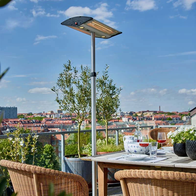 Grzejnik Tarasowy Wolnostojący 1000-2000 W, Srebrny