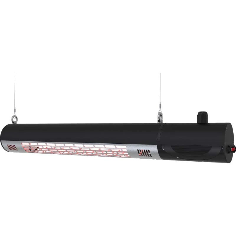 Grzejnik tarasowy naścienny 1500 W, czarny pilot