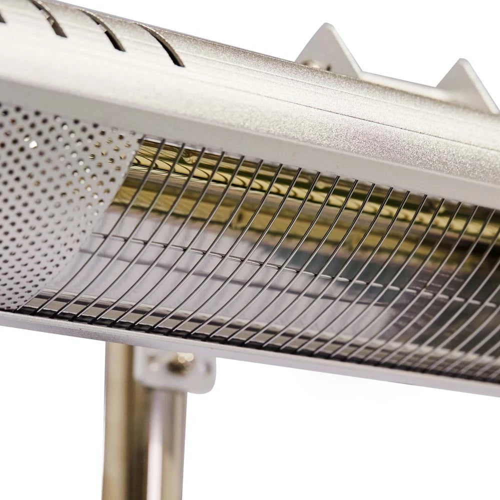 Grzejnik tarasowy wolnostojący 1500 W, GT, srebrny